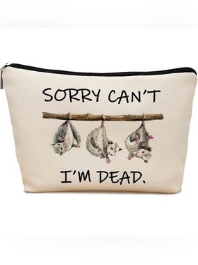 Hilarious Opossum makeup pouch possums cosmetic Bag funny Novelty gift idea